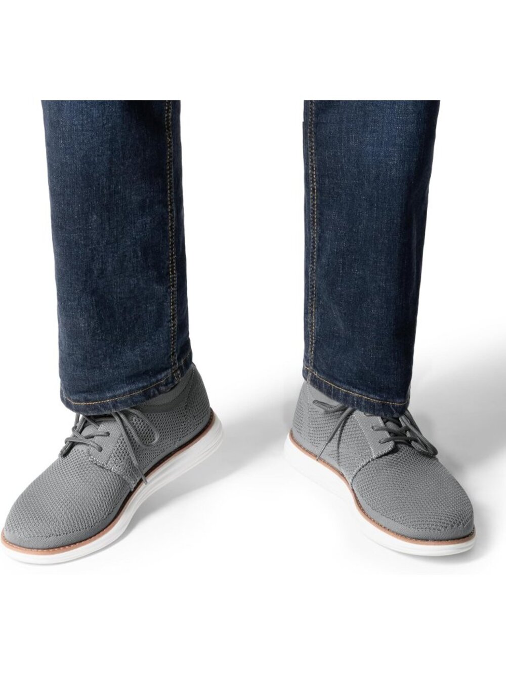 Bruno Marc Men's Dark Grey Ethylene Vinyl Acetate Lace up Lightweight Sneakers - Picture 2 of 7